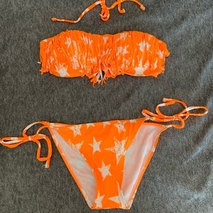 Amazon Bikini Orange Stars